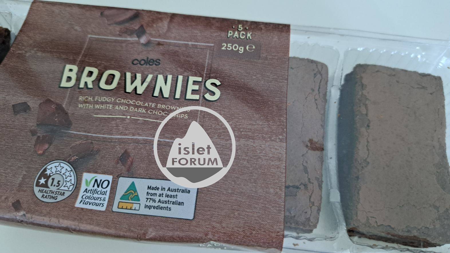 coles brownies 250g（5pcs） 布朗尼蛋糕5件裝 HK＄37 (1).jpg