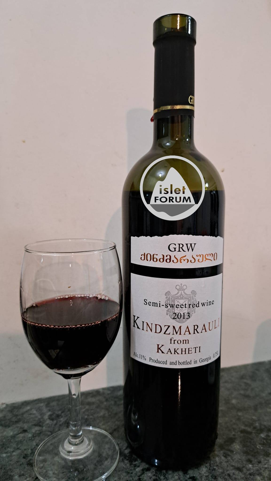 GRW Semi Sweet Wine 2013。KINDZMARAULI from KAKHETI。格魯吉亞紅葡萄酒，小島討論.jpeg