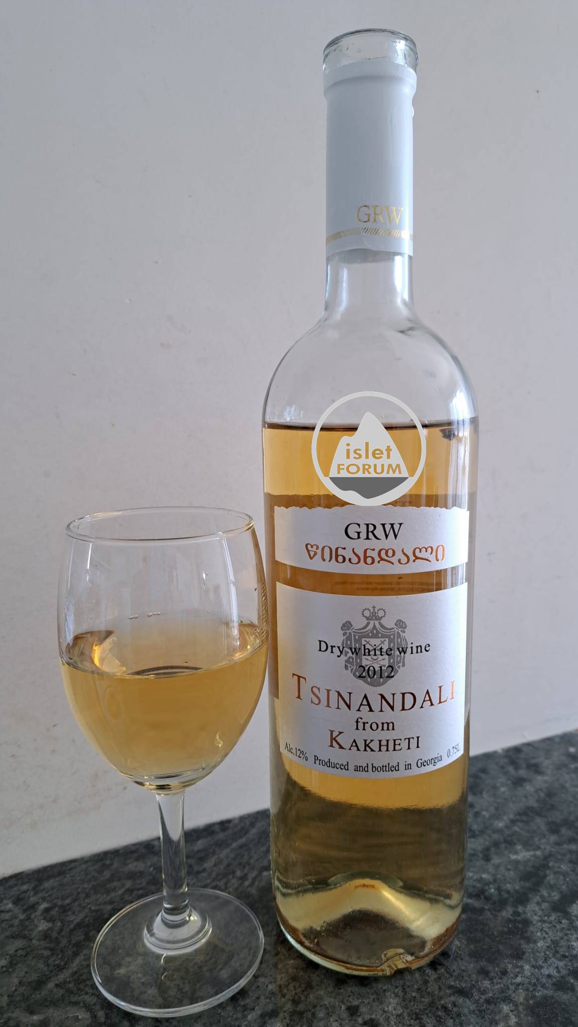 GRW Dry white wine 2012 Tsinandali from Kakheti, 格魯吉亞白葡萄酒，isletforum，.jpeg