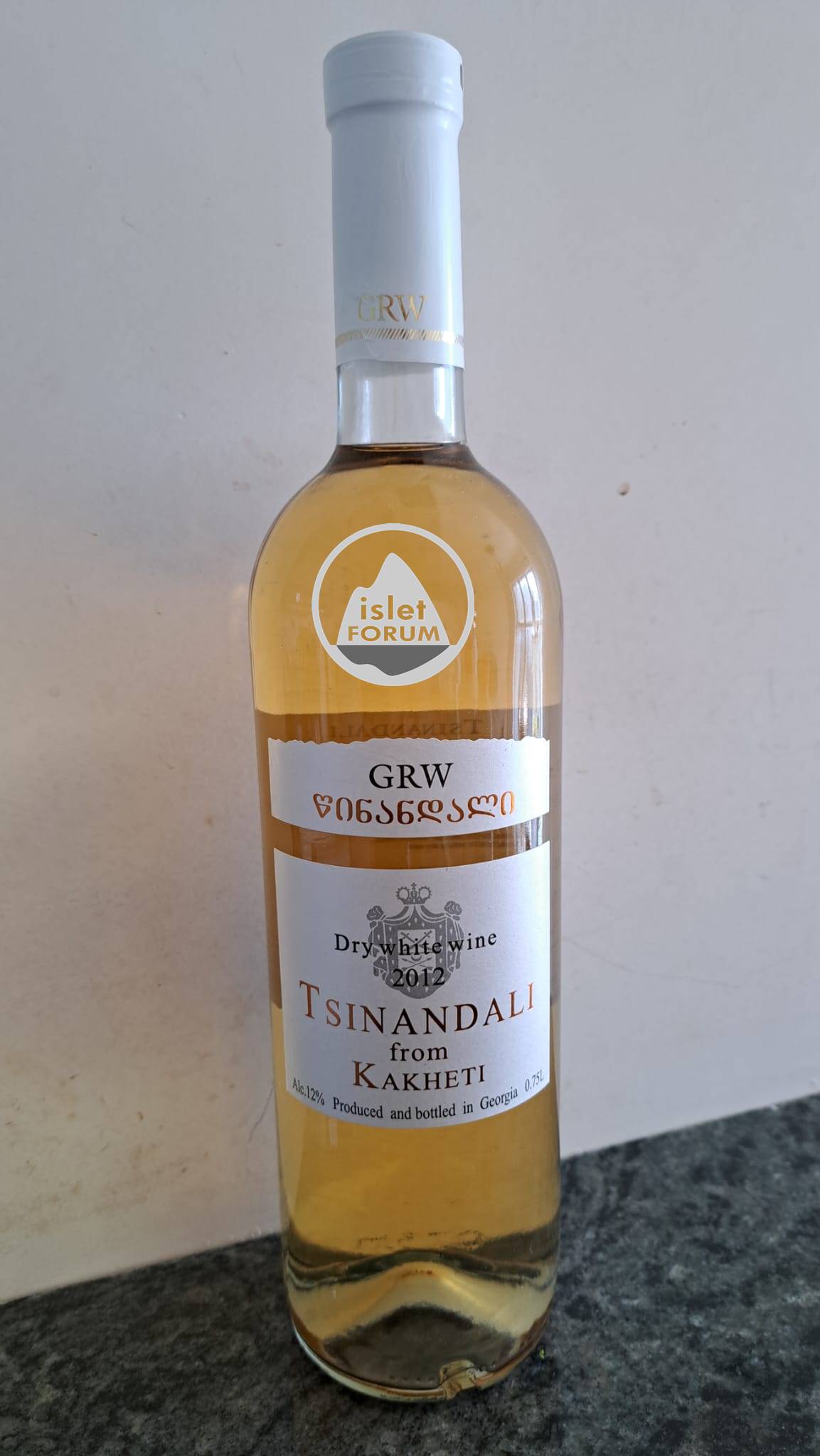 GRW Dry white wine 2012 Tsinandali from Kakheti, 格魯吉亞白葡萄酒，isletforum，.jpeg